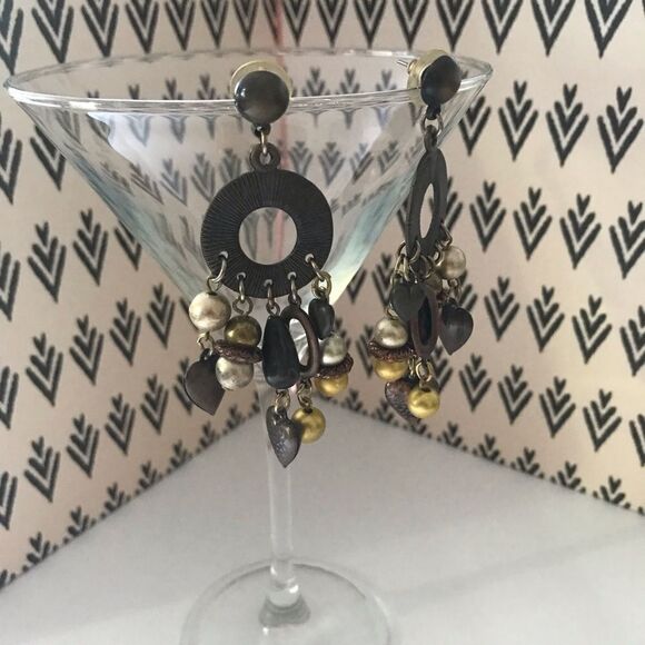 Vintage Funky clunky dangle earrings - Picture 1 of 3